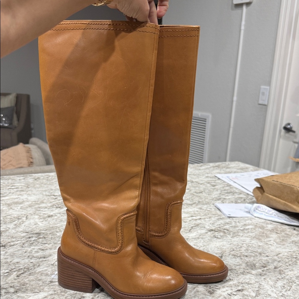 Vince Camuto Caramel Over the Knee Boots